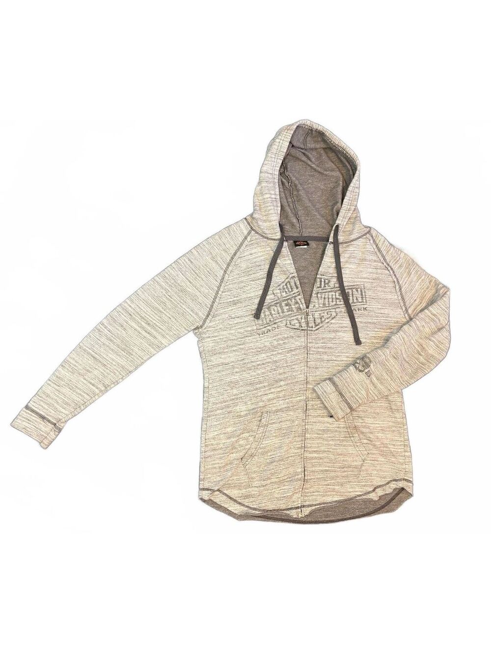 Harley-Davidson Women's Medium Gray Full Zip Hoodie Space Coast Palm Bay Florida